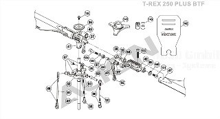 TREX 250 Plus - Rotorkopf: 