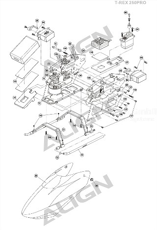 TREX 250 Pro - Chassis: 