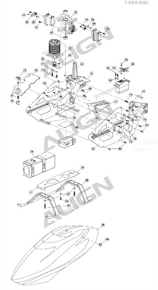 TREX 450 L - Chassis: 