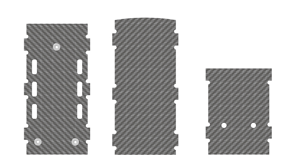 RC/ESC-Befestigungsplatten, 1mm,  LOGO 700 XXtreme