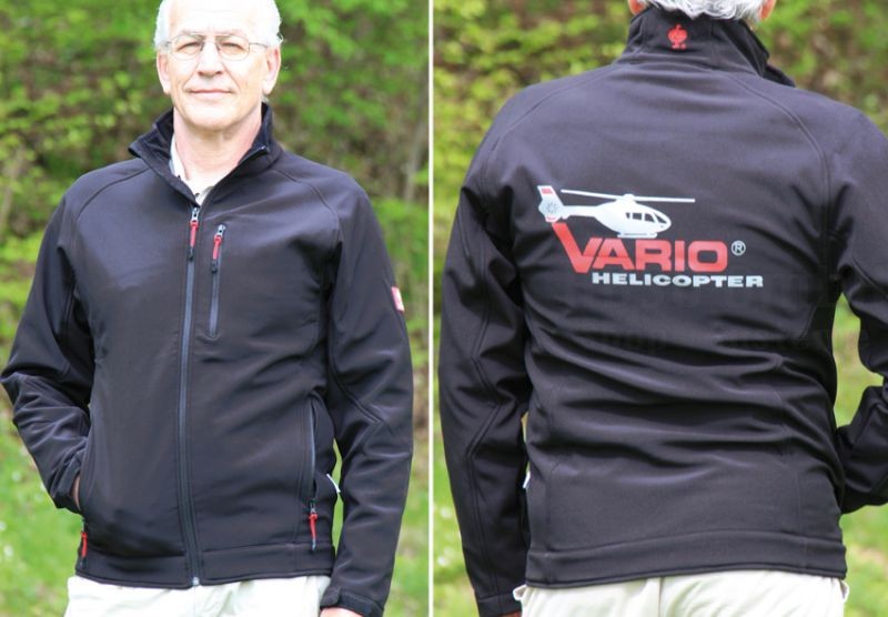 Piloten-Softshelljacke, Gr??e S schwarz inklusive Lasergravur