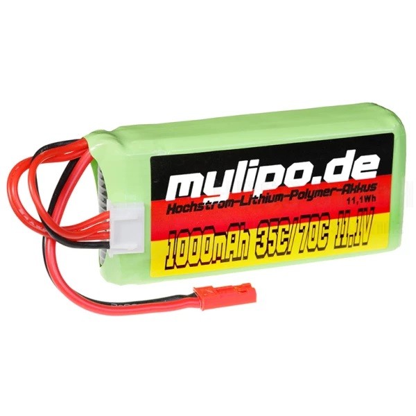 Lipo Akku 1000mAh 11,1V 35C/70C