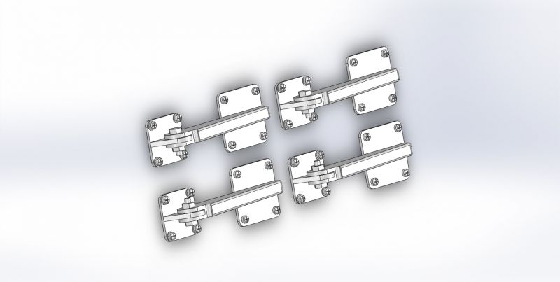 Heckt?r-Scharniere x4 1:4