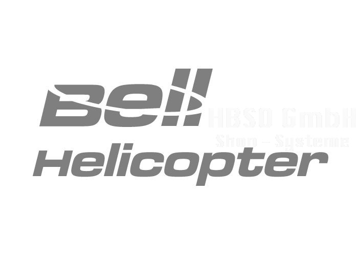 Schriftzug Bell Helicopter, grau