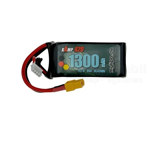 Lipo Akku 1300mAh 11,1V 45C/90C XT60 OXY3