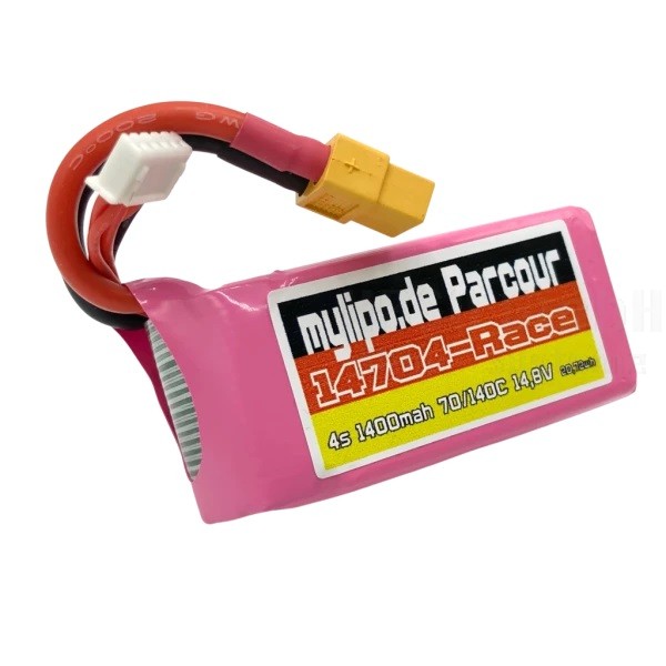 Lipo Akku 1400mAh 14,8V 4S 70C FPV Parcour XT60