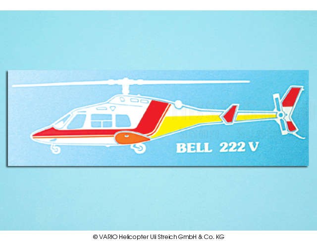 Autoaufkleber Bell 222 silber