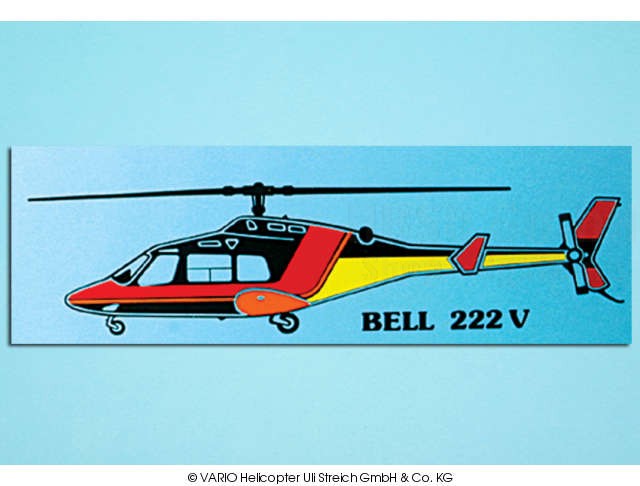 Autoaufkleber Bell 222 schwarz