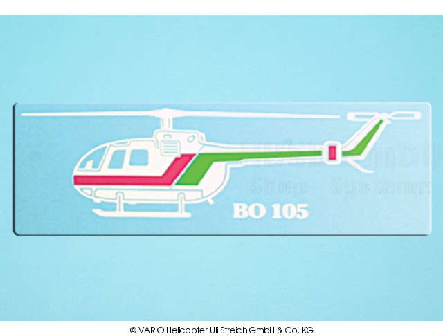 Autoaufkleber BO 105 silber