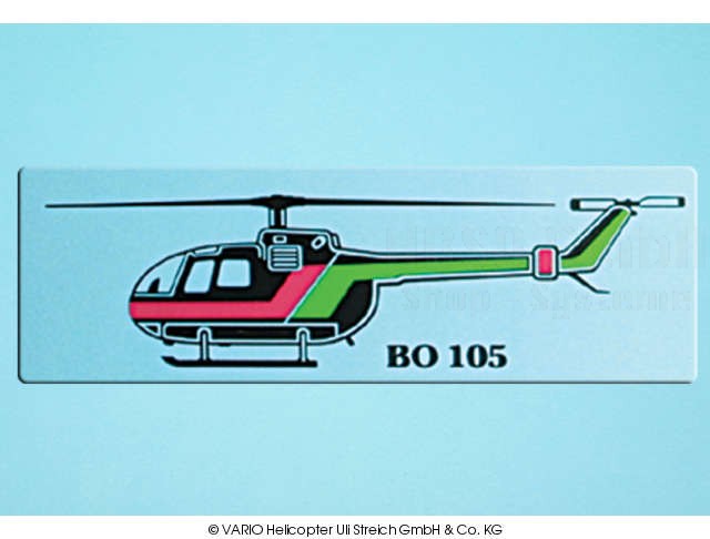 Autoaufkleber BO 105 schwarz