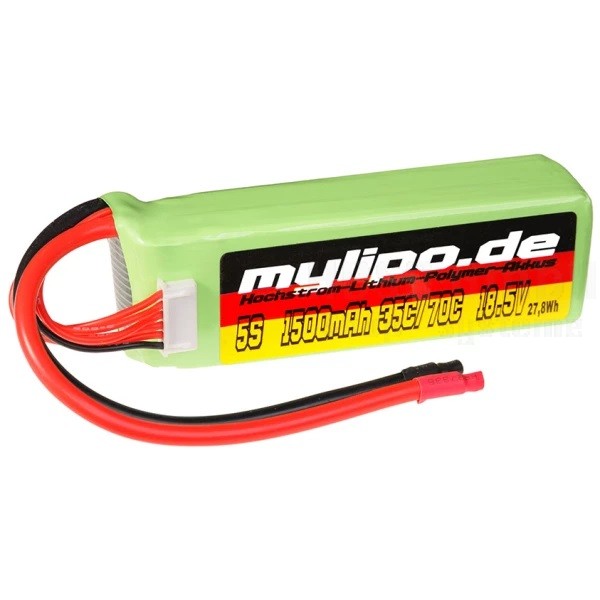 Lipo Akku 1500mAh 18,5V 5S 35C/70C