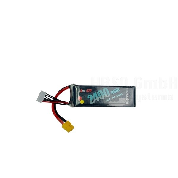 Lipo Akku 2400mAh 22,2V 6S 75C XT60