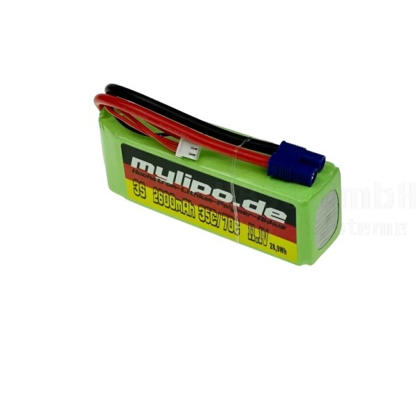 Lipo Akku 2600mAh 11,1V 3S 35C/70C EC3