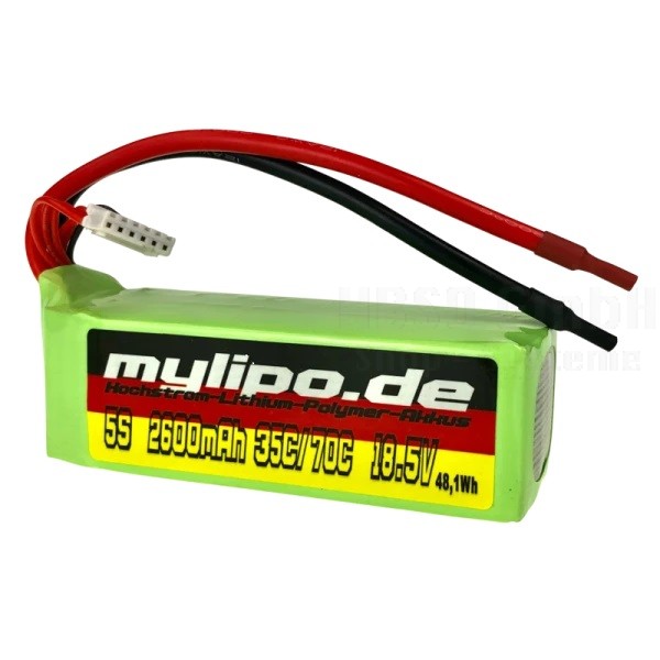 Lipo Akku 2600mAh 18,5V 5S 35C/70C kompakt