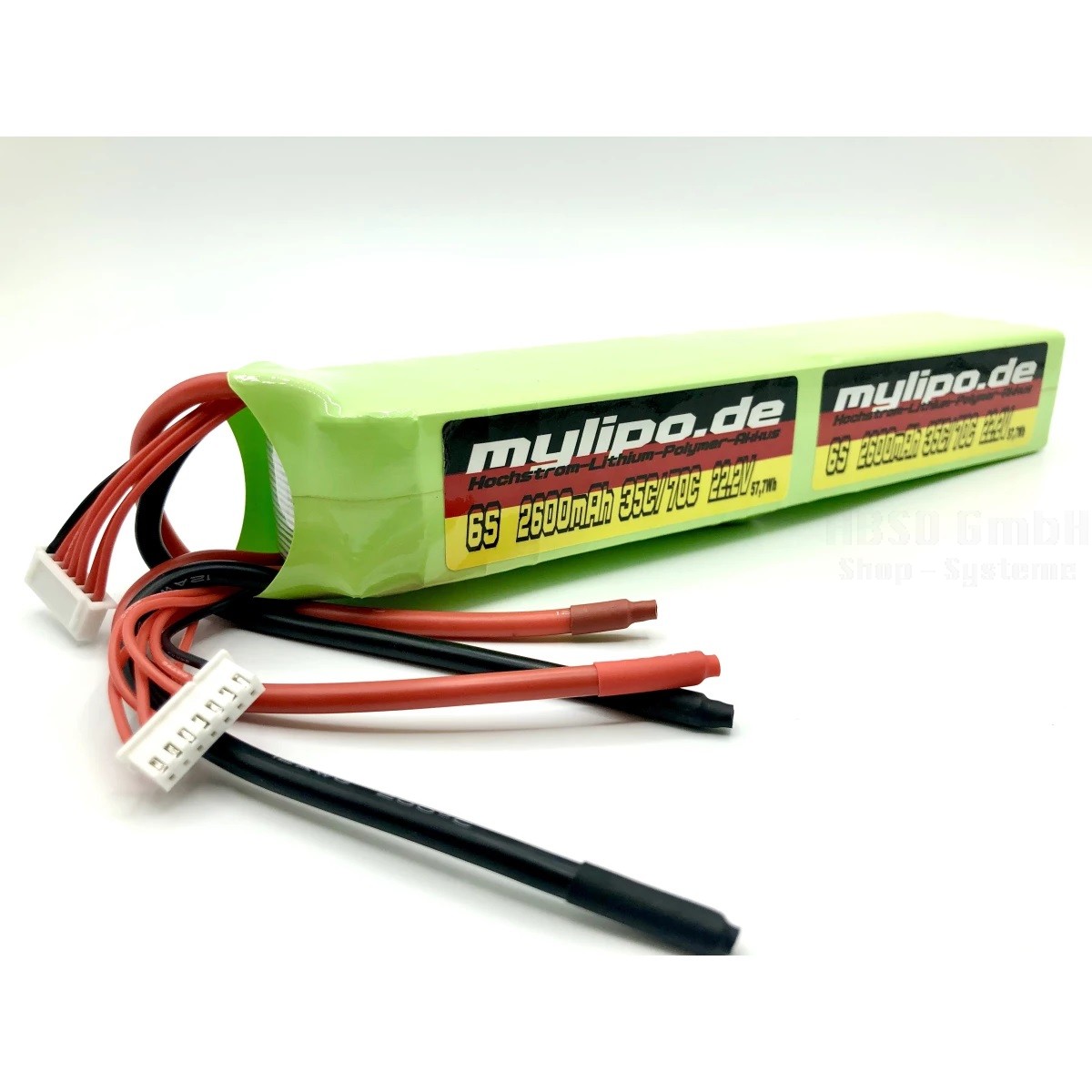 Lipo Akku 2600mAh 44,4V 12S 35C/70C kompakt lang geteilt