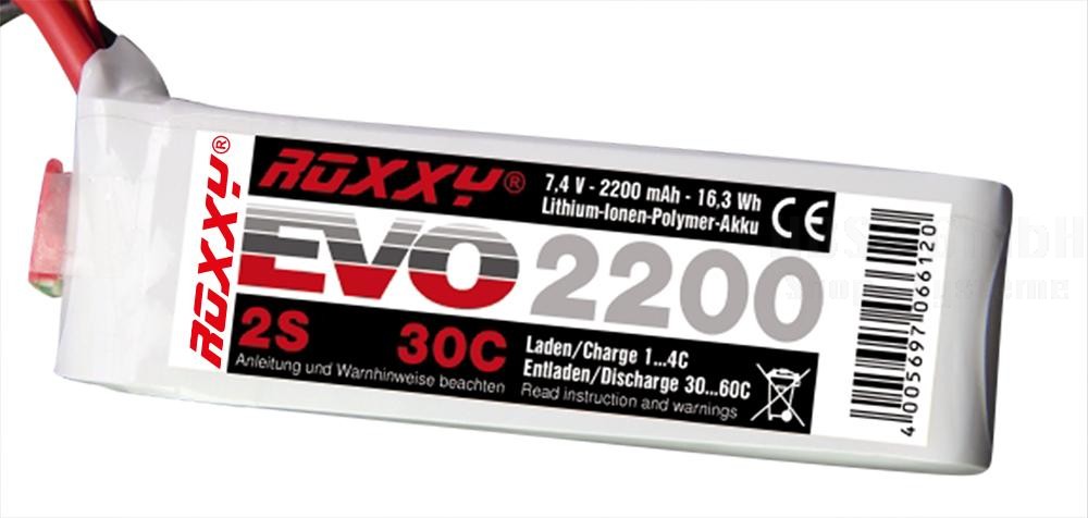 ROXXY EVO LiPo 2 - 2200 30C mit/with BID-Chip