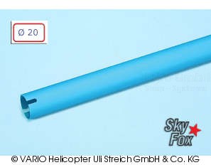 Alu-Heckrohr 20x780mm, blau