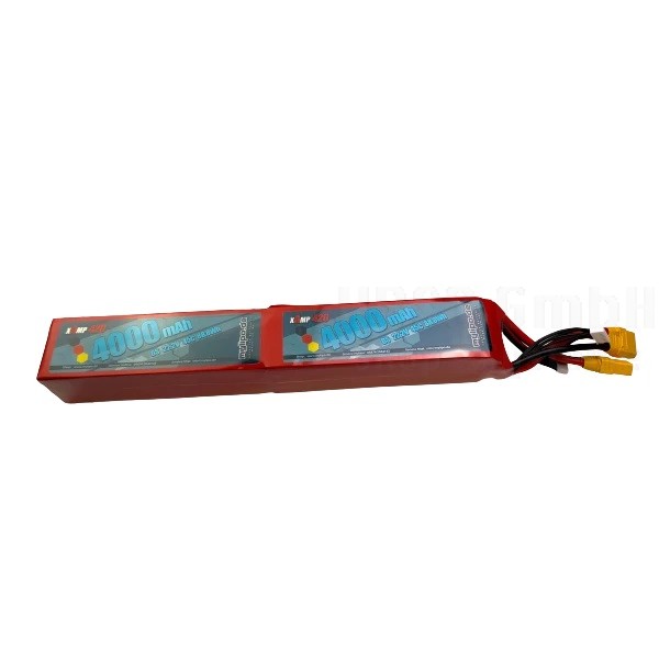 Lipo Akku 4000mAh 44,4V 12S 45C lang, geteilt XT90