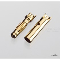 4,0mm Goldkontakt Buchse u. Stecker 1Paar