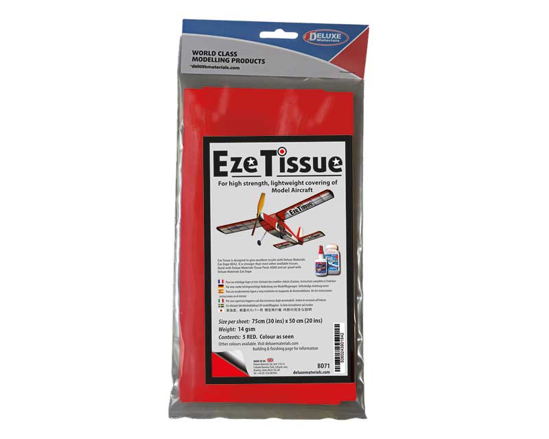 EZE Tissue Bespannpapier rot 1St.