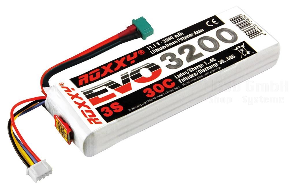 ROXXY EVO LiPo 3 - 3200M 30C mit/with BID-Chip