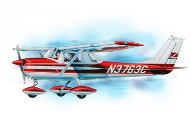 Cessna 150 (610mm) lasergeschnitten