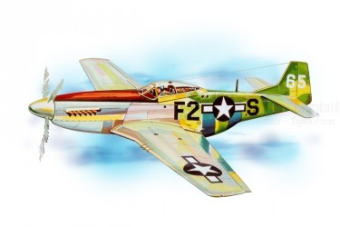 P-51 Mustang (705mm) lasergeschnitten