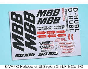 Aufkleber MBB BO 105