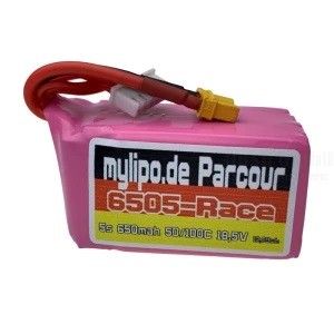 Lipo Akku 650mAh 18,5V 5S 50C/100C FPV Parcour XT30