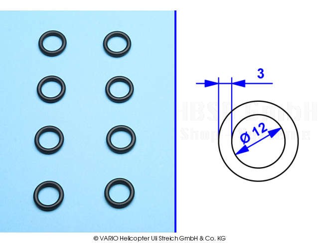 O-Ring 3x12mm, hart