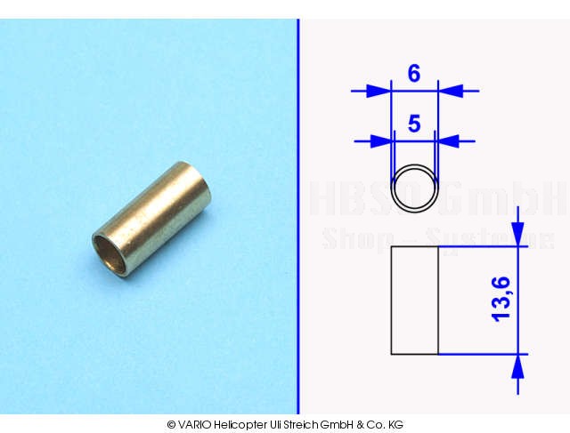 Distanzbuchse 5 x 6 x 13,6 mm