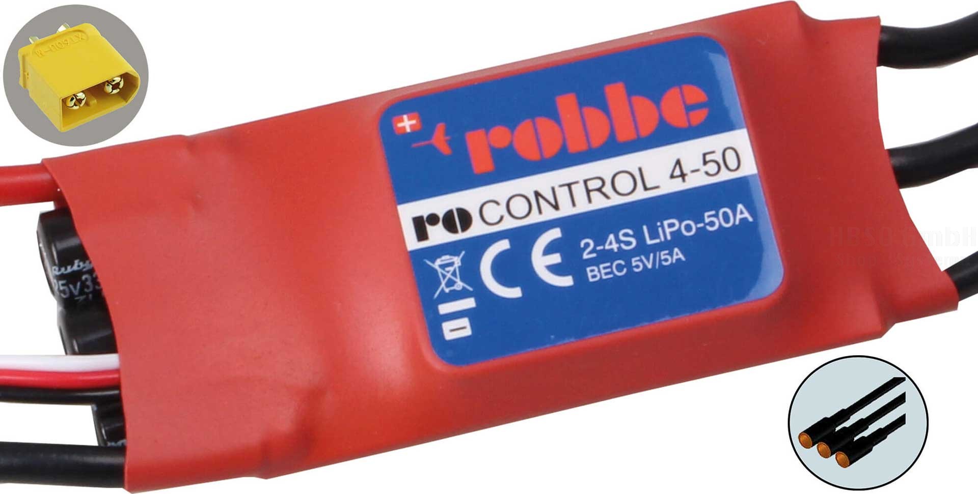 Robbe Modellsport RO-CONTROL 4-50 2-4S -50(70)A 5V/5A SWITCH BEC