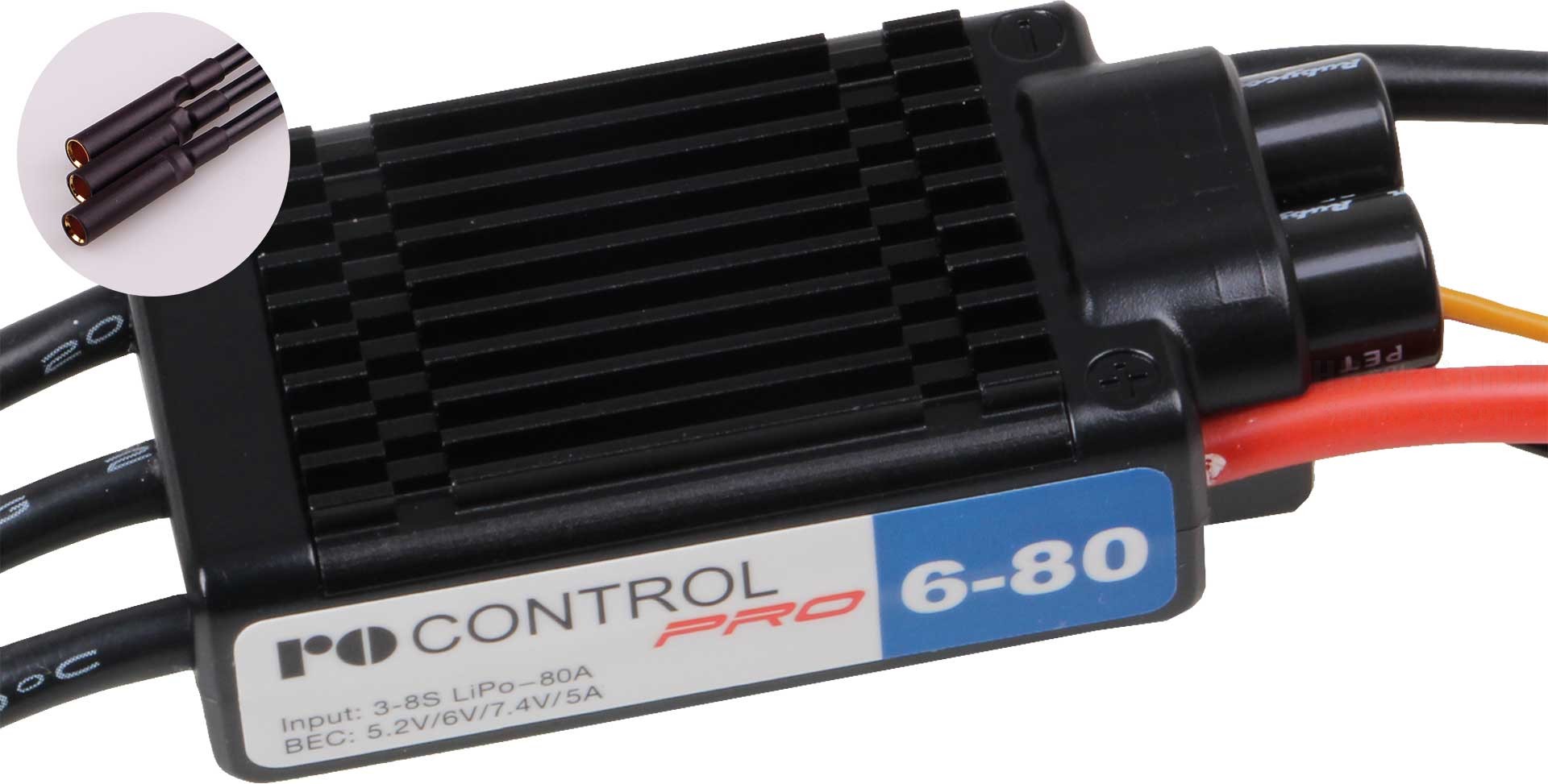 RO-CONTROL PRO 6-80 3-8S -80(100)A 5,2-7,54V/5A SWITCH BEC Regle