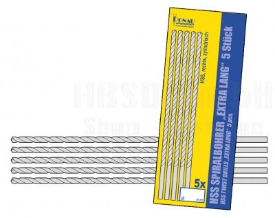 HSSL30 - HSS Bohrer 100 mm lang Ø 3,0 mm 5St.