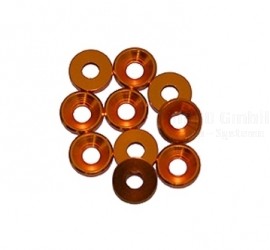 3mm Alu Washers Gold, 10 Pcs.