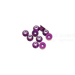 M3 Alu Flanged Nylon Lock Nuts Purple, 10 Pcs.