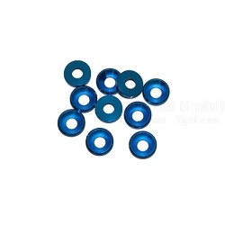 4mm Alu Washer Blue, 10 Pcs.