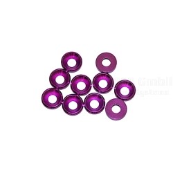 4mm Alu Washer Purple, 10 Pcs.