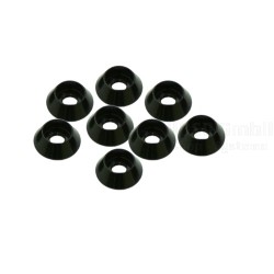 3mm Aluminium Cap Head Washer Black, 8 Pcs.