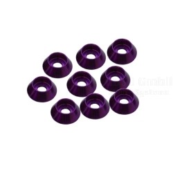 3mm Aluminium Cap Head Washer Purple, 8 Pcs.