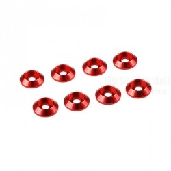 3mm Aluminium Cap Head Washer Red, 8 Pcs.