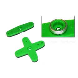 PLASTIC SERVO HORN KIT FOR JR / SANWA / KO GREEN (2pcs.)