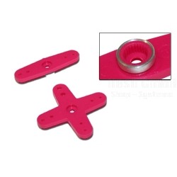 PLASTIC SERVO HORN KIT FOR JR / SANWA / KO PINK (2 pcs.)