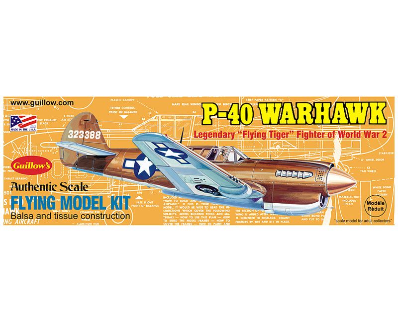 Curtiss P-40 Warhawk Balsabausatz