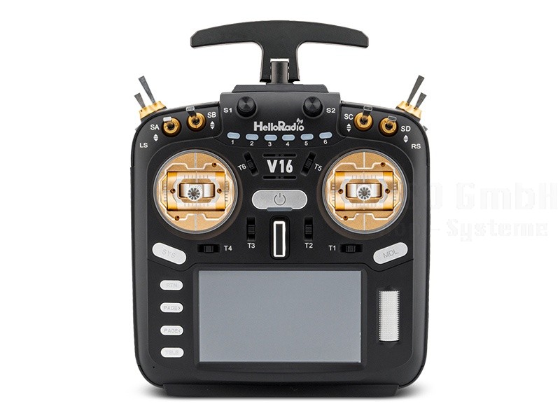 HelloRadio V16 MAX 2,4GHz - 4in1 LBT Mode 1 Fernsteuerung gold