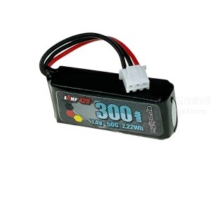 Lipo Akku 300mAh 7,4V 2S 50C (für OMP Hobby M1) XHR3 Stecker