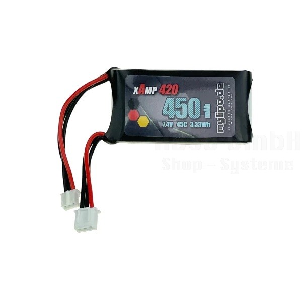 Lipo Akku 450mAh 7,4V 45C Backguard power