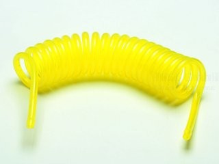 Spiralschlauch PU Ø 5.0 mm gelb (VE=2m)für Benzin, Kerosin, Dies