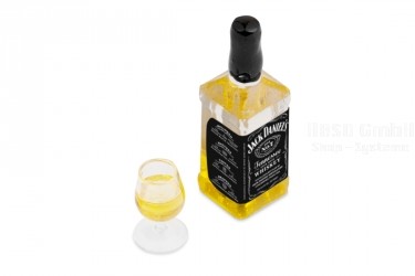 Whiskey mit Glas für RC-Crawler 1/10